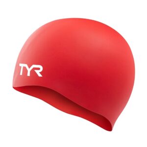 TYR Wrinkle Free Silicone Swim Caps - Red