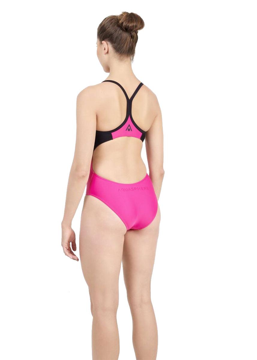 Aqua Sphere Essential Flyback Swimsuit - Bright Pink/Black
