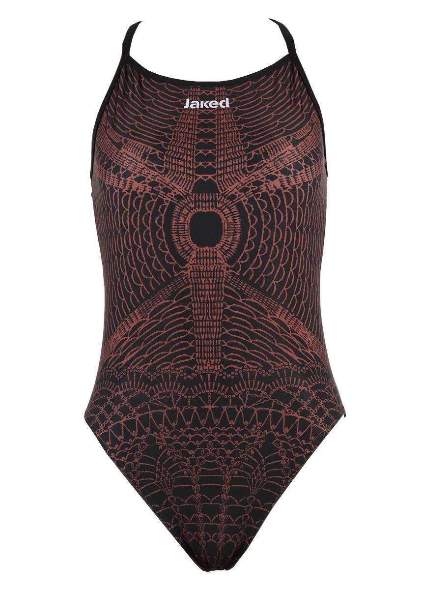 Jaked Womens Crochet Swimsuit - Black/Taupe-573722
