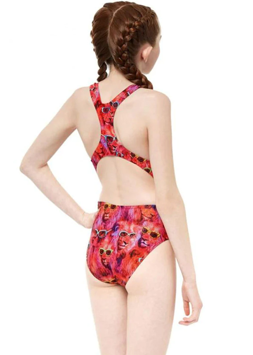 Maru Kids Cool Catz Rave Back Swimsuit - Coral-575352