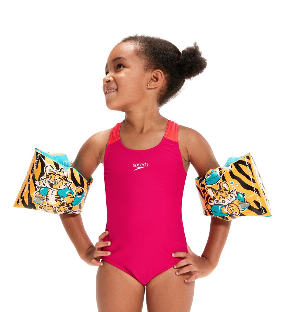 Speedo Infant Character Printed Armbands - Aanadi Orange/Aquarium/Black-575288