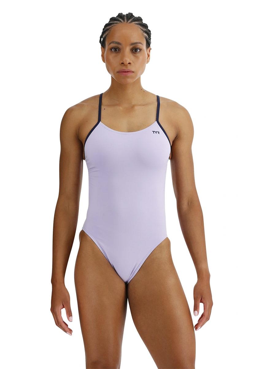 TYR Solid Cutout Fit Swimsuit - Lavender