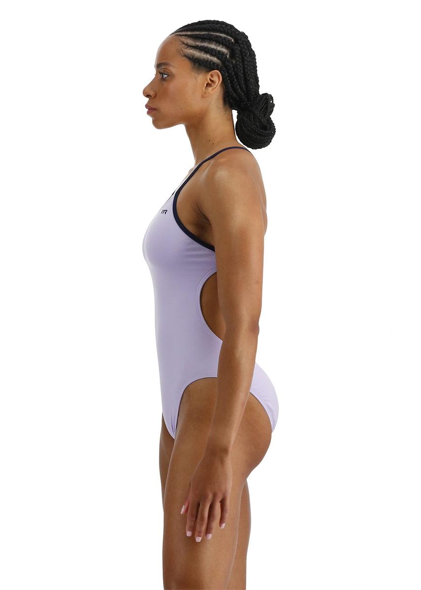 TYR Women's Solid CutoutFit Swimsuit - Lavender-574883