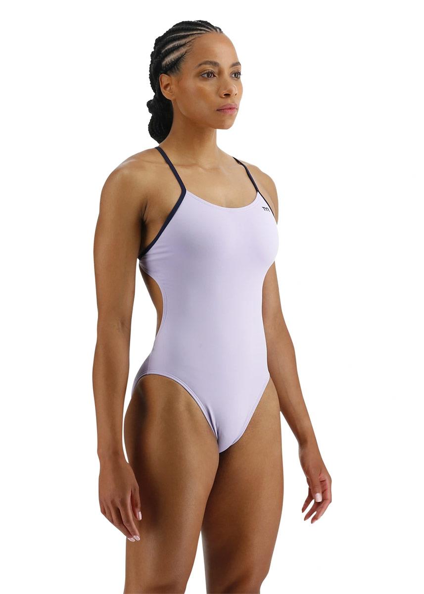 TYR Women's Solid CutoutFit Swimsuit - Lavender-574884