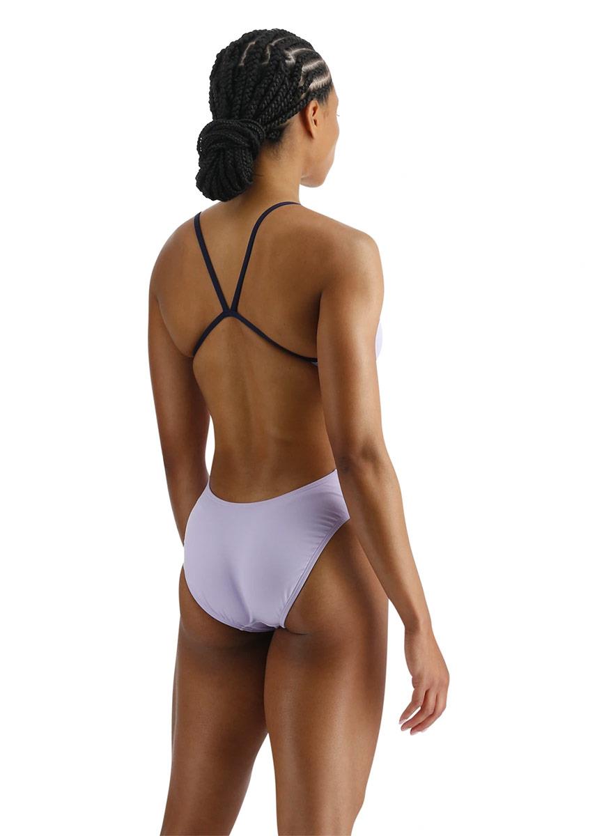TYR Women's Solid CutoutFit Swimsuit - Lavender-brand