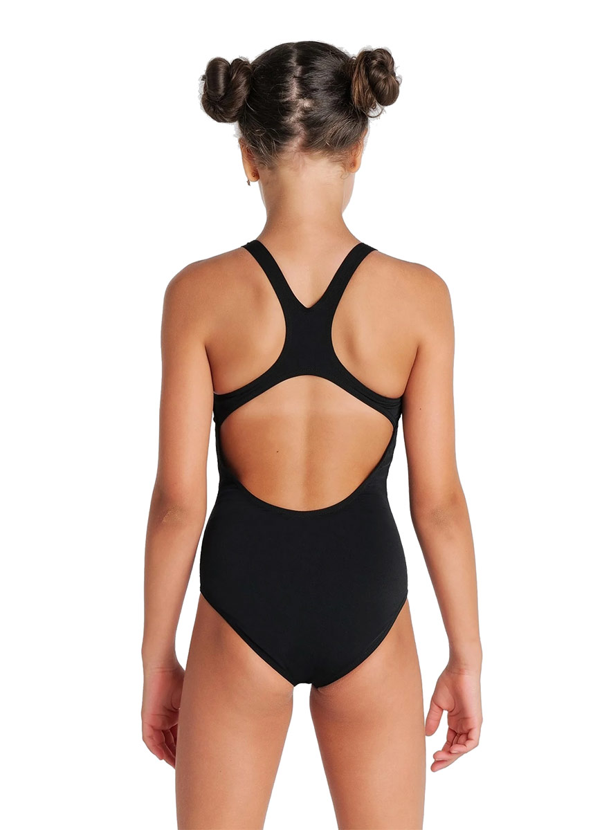 Arena Girls Team Swim Pro Solid Swimsuit - Black / White-brand