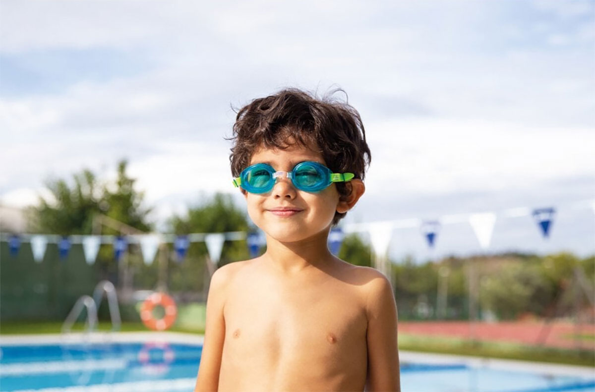 Zoggs Little Ripper Junior Goggles - Aqua / Green / Blue-brand