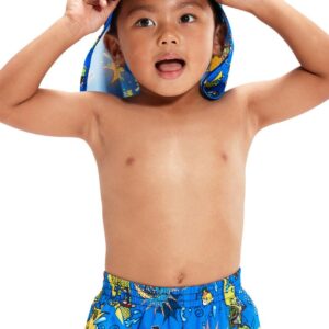 Speedo Boys LTS Sun Protection Hat - Bondi/Canary/Cherry Pink