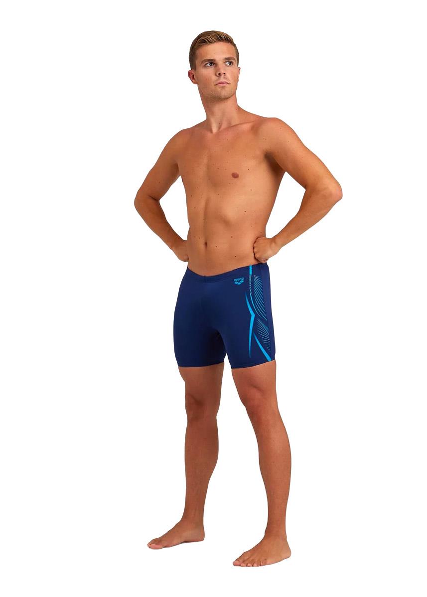Arena Feather Swim Mid Jammer - Navy Blue