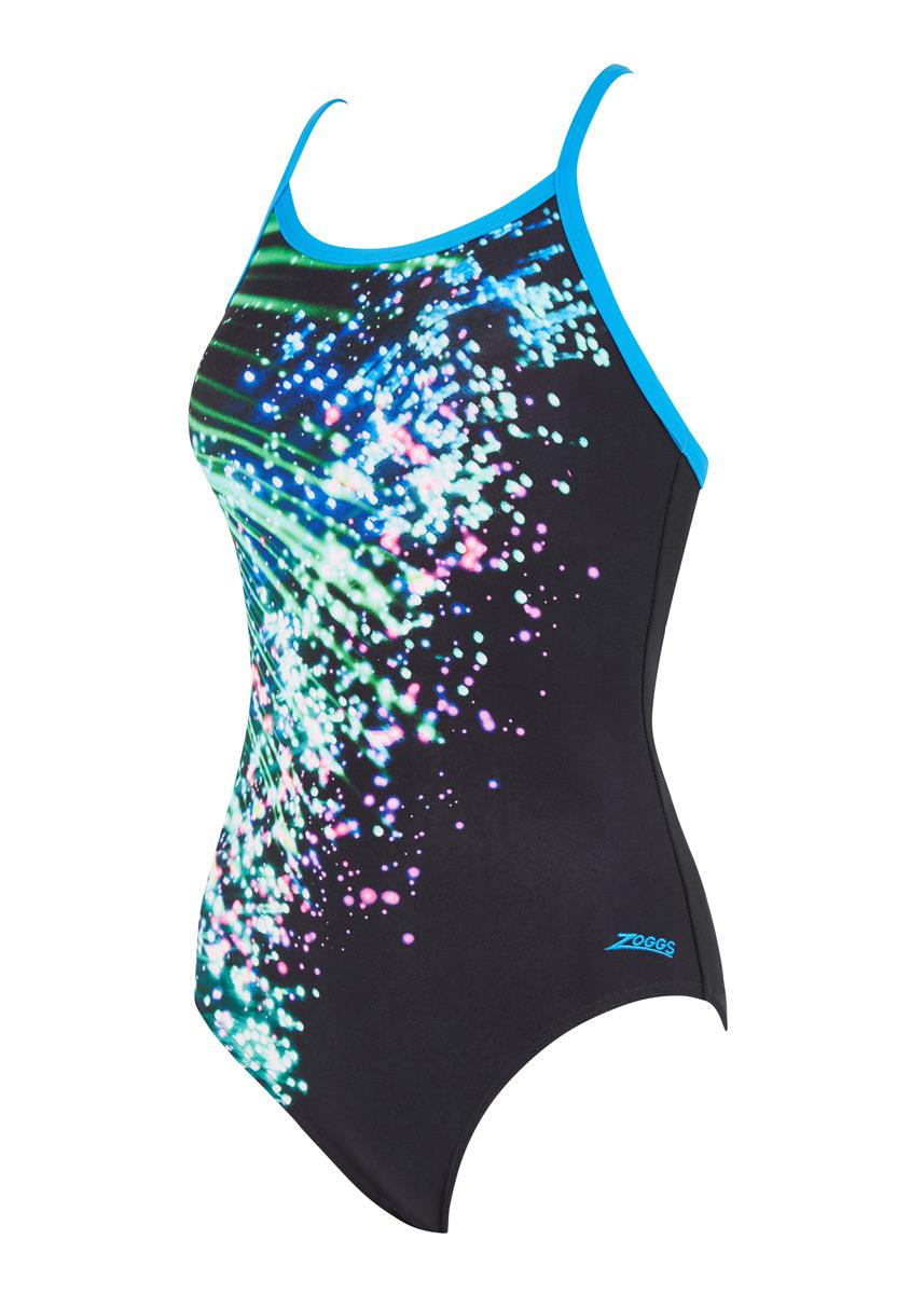 Zoggs Women's Neon Sparkle Strikeback Swimsuit-591780