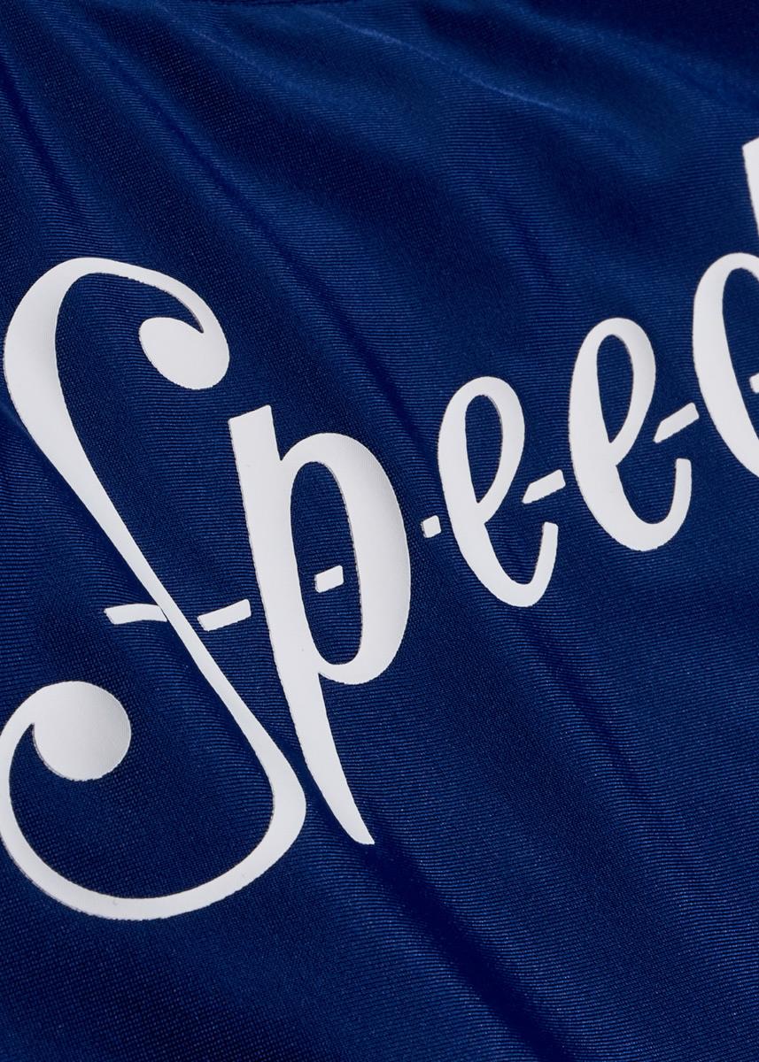 Speedo Logo Deep U-Back Swimsuit - Blue / White-589179