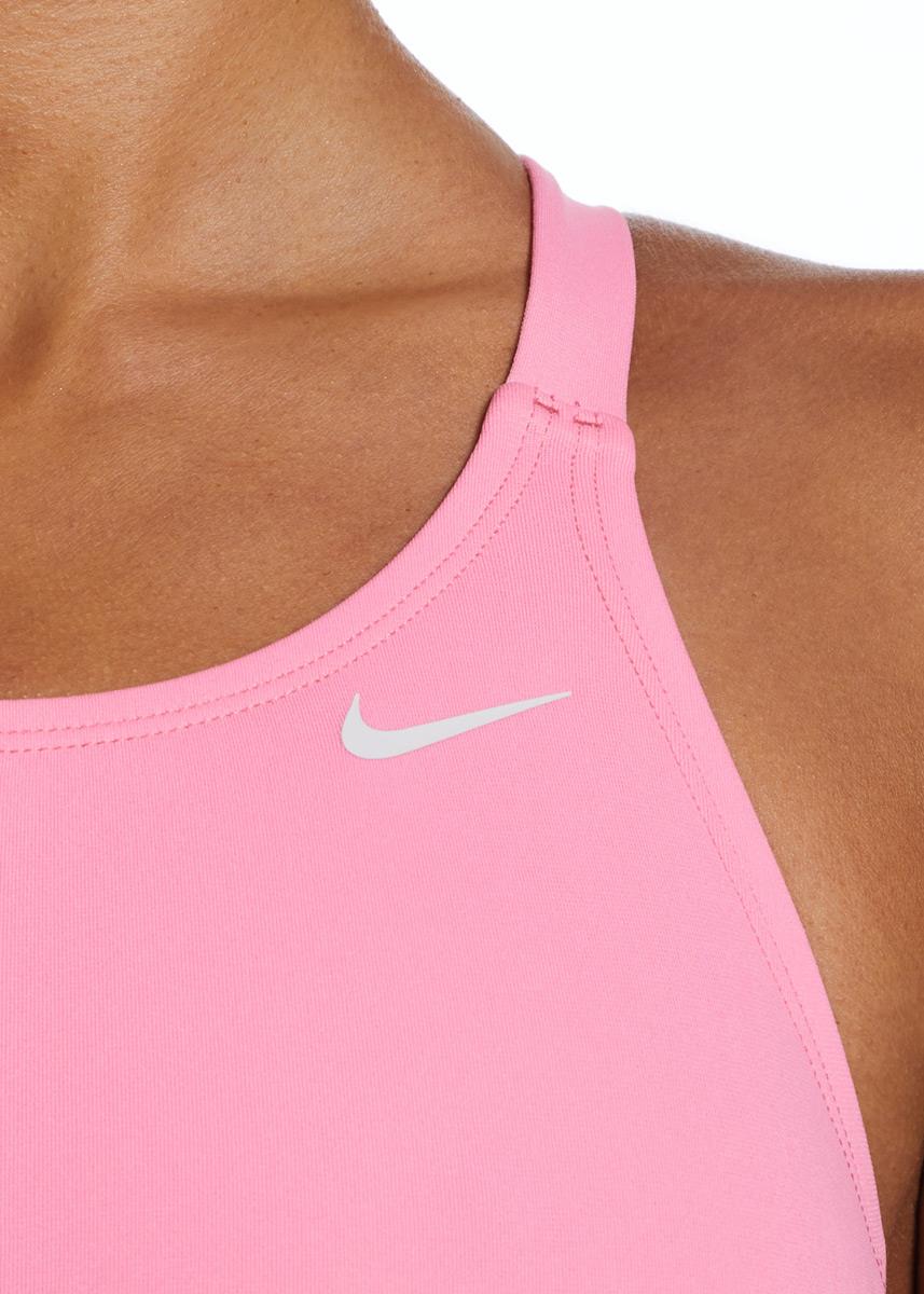 Nike Women's Hydrastrong Solid Fastback One Piece Swimsuit - Pink-591846