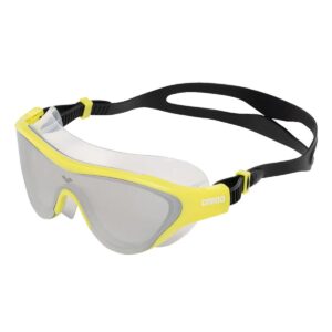 Arena The One Mask Mirrored Goggle - Silver/Soft Green/Black-0