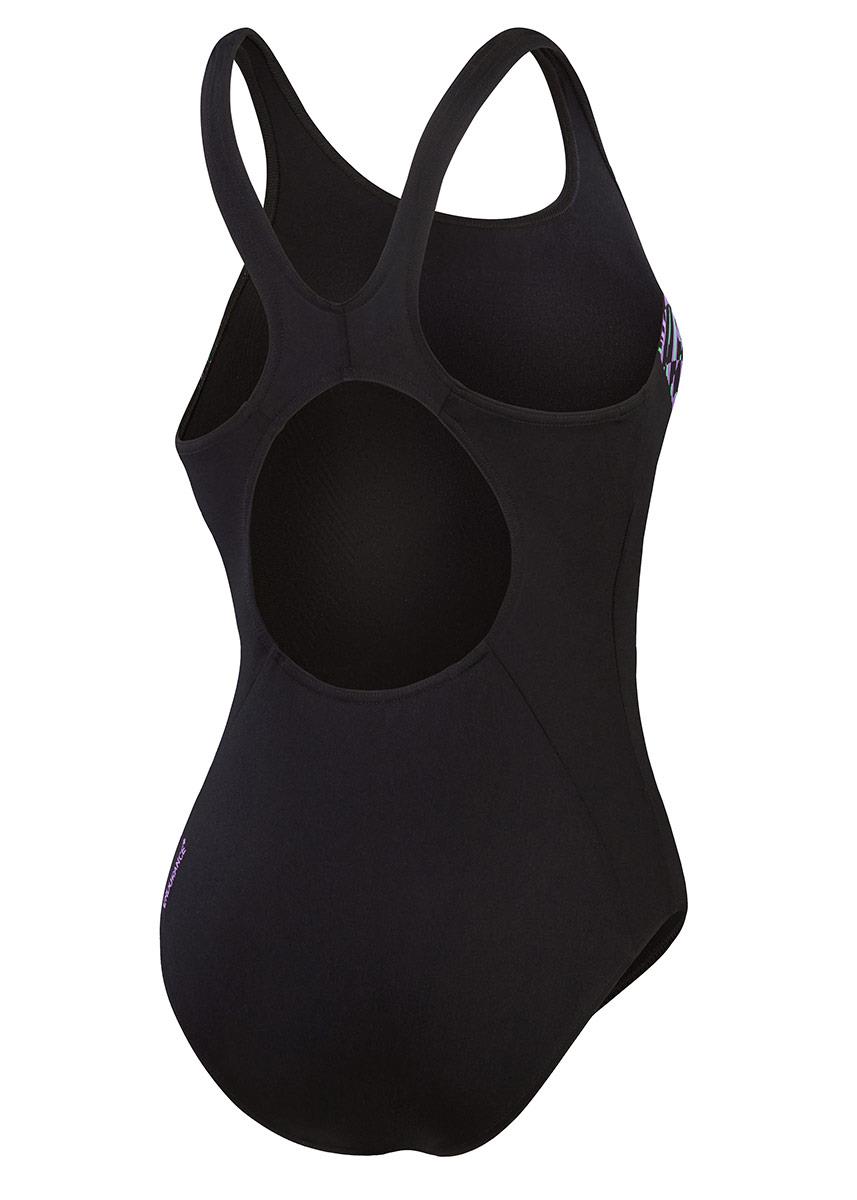 Speedo Womens Placement Muscleback Swimsuit - Navy / Purple / Green-601739