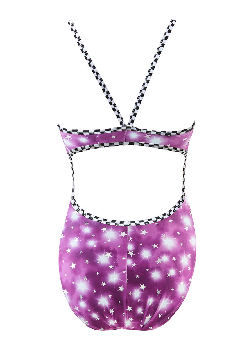 The Finals Kids Aries Foil Swimsuit - Purple-brand