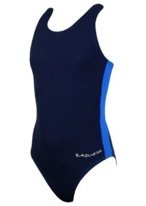 Aquarias Girls Splice Bladeback Swimsuit - Navy/Blue