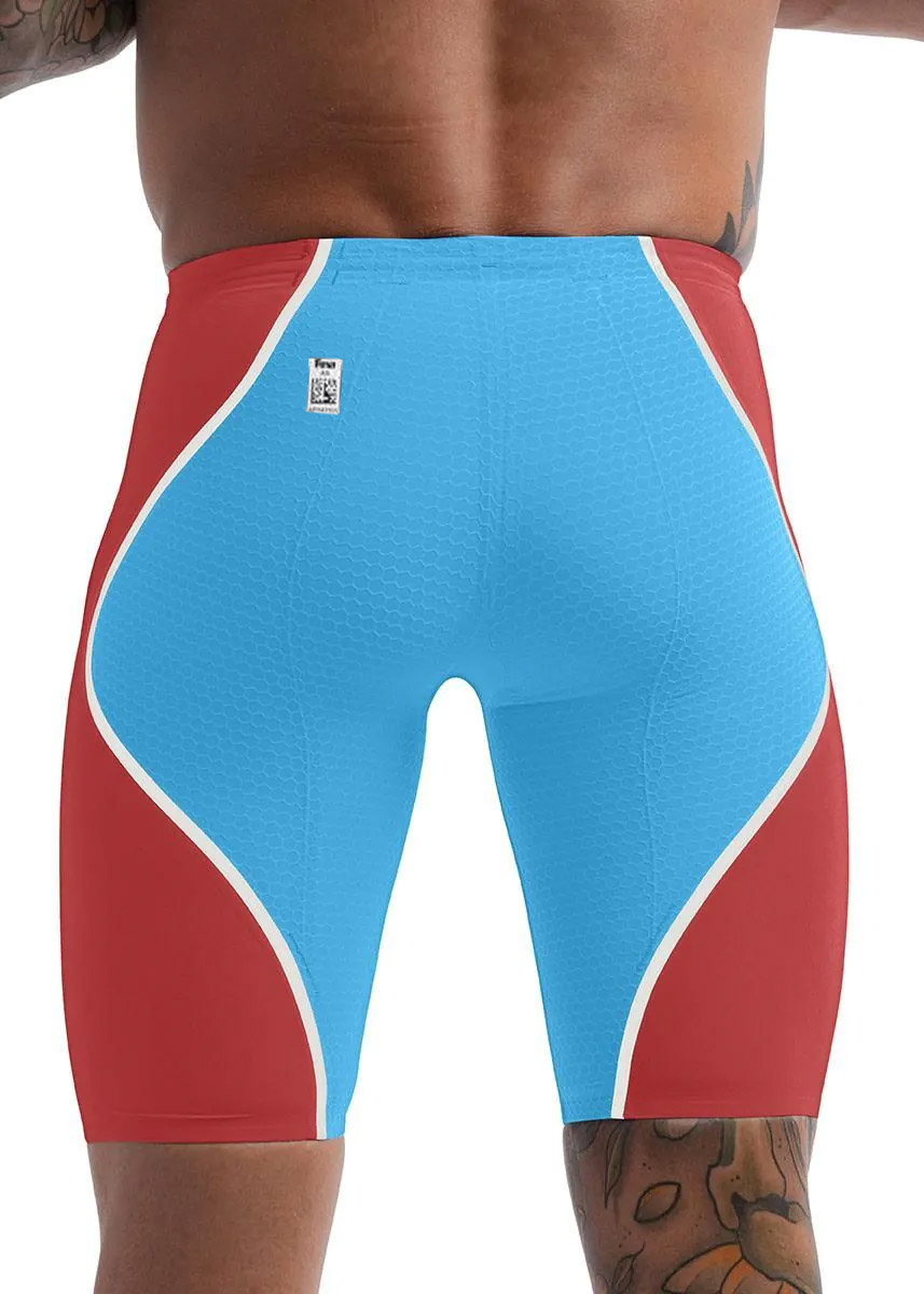 Speedo Fastskin LZR Pure Intent 2.0 High Waist Jammer - Picton Blue / Flame Red-brand