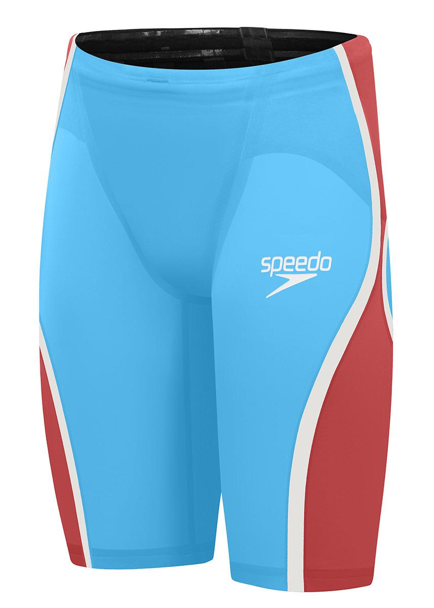 Speedo Fastskin LZR Pure Intent 2.0 High Waist Jammer - Picton Blue / Flame Red-611658