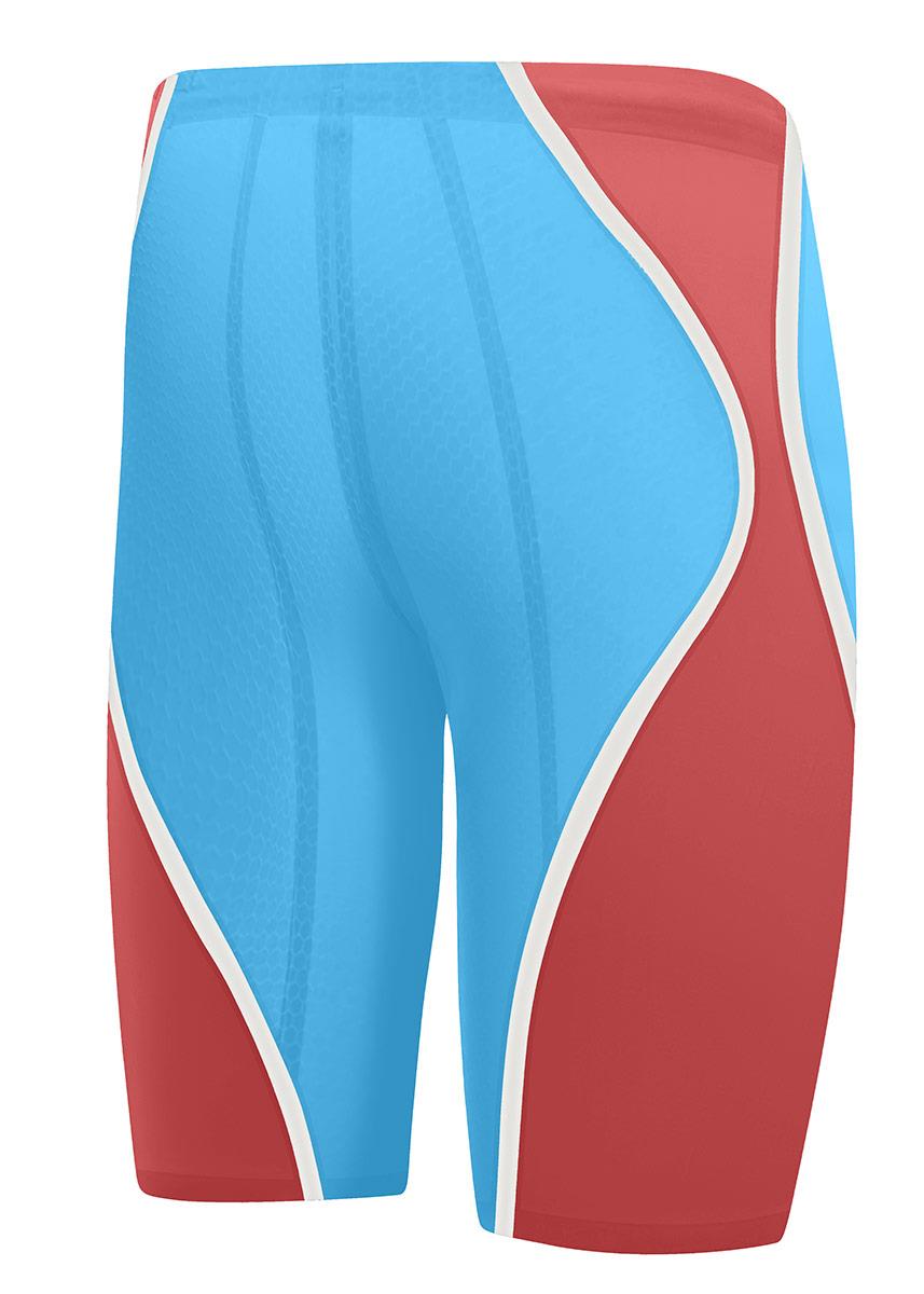 Speedo Fastskin LZR Pure Intent 2.0 High Waist Jammer - Picton Blue / Flame Red-611660