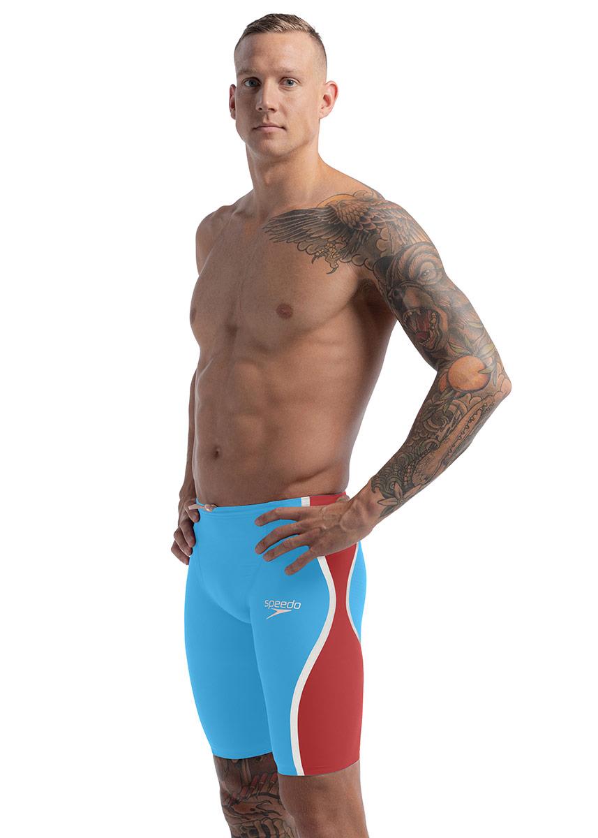 Speedo Fastskin LZR Pure Intent 2.0 High Waist Jammer - Picton Blue / Flame Red-611654