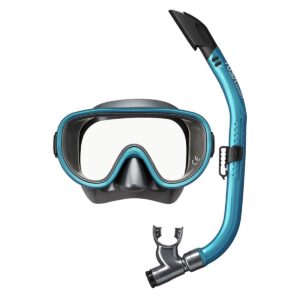 TUSA Sport UC0110 Elite Mask and Snorkel Combo - Gun Metal / Ocean Green