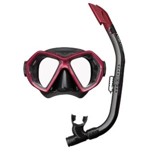 TUSA Sport UC0106 X-Plore Mask and Snorkel Combo - Black / Metallic Dark Red