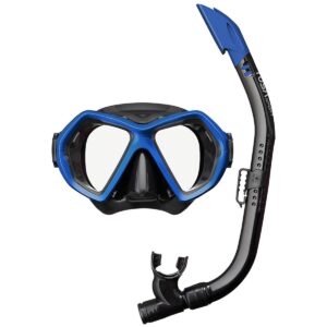 TUSA Sport UC0106 X-Plore Mask and Snorkel Combo - Black / Metallic Blue-0