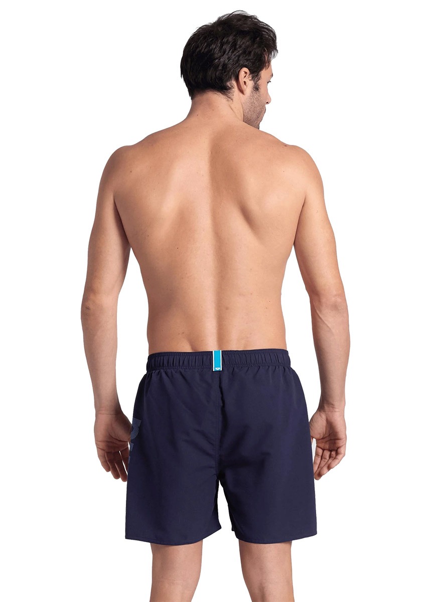Arena Men’s Fundamentals Logo Boxer - Navy / Turquoise-brand