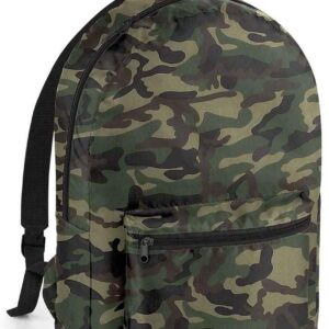 BagBase Packaway Backpack - Jungle Camouflage / Black