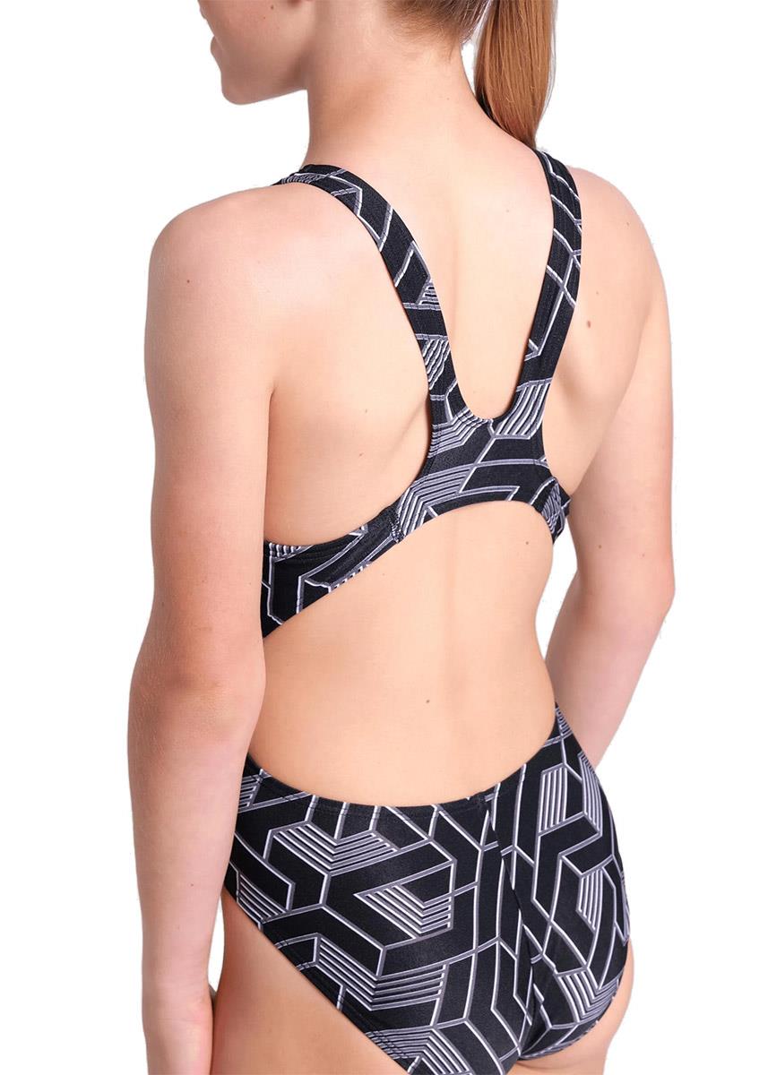 Arena Girl's Escape Swim Tech Back Swimsuit - Black-619809