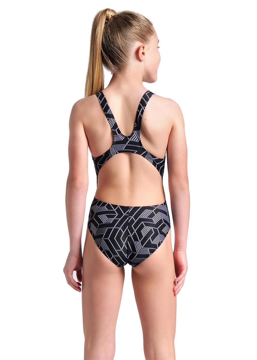 Arena Girl's Escape Swim Tech Back Swimsuit - Black-brand