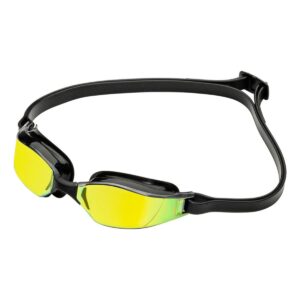 Aqua Sphere XCEED Yellow Titanium Mirrored Goggles - Black-0