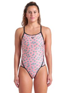 Arena Womens Dices Super Fly Back Swimsuit - Pink / Multi / Black