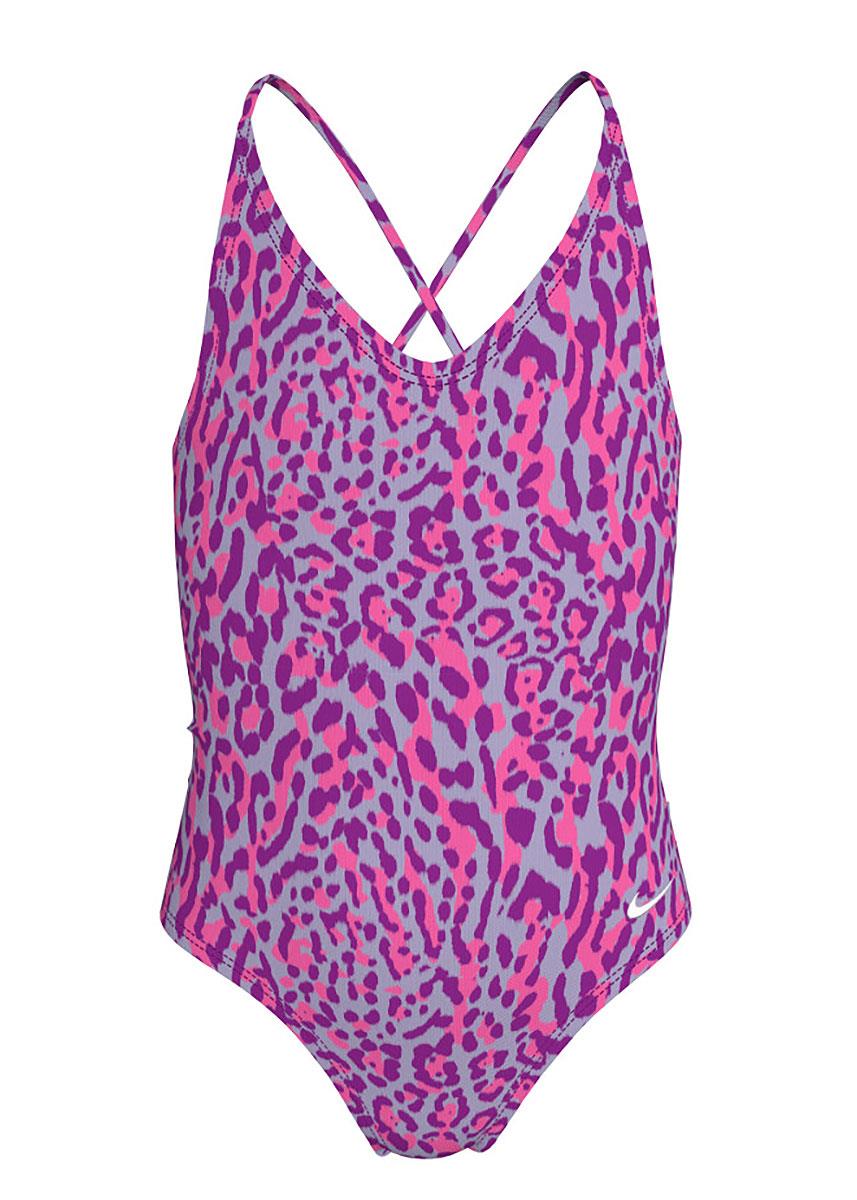 Nike Girls Wild Lace Up One Piece Swimsuits - Vivid Purple-626911