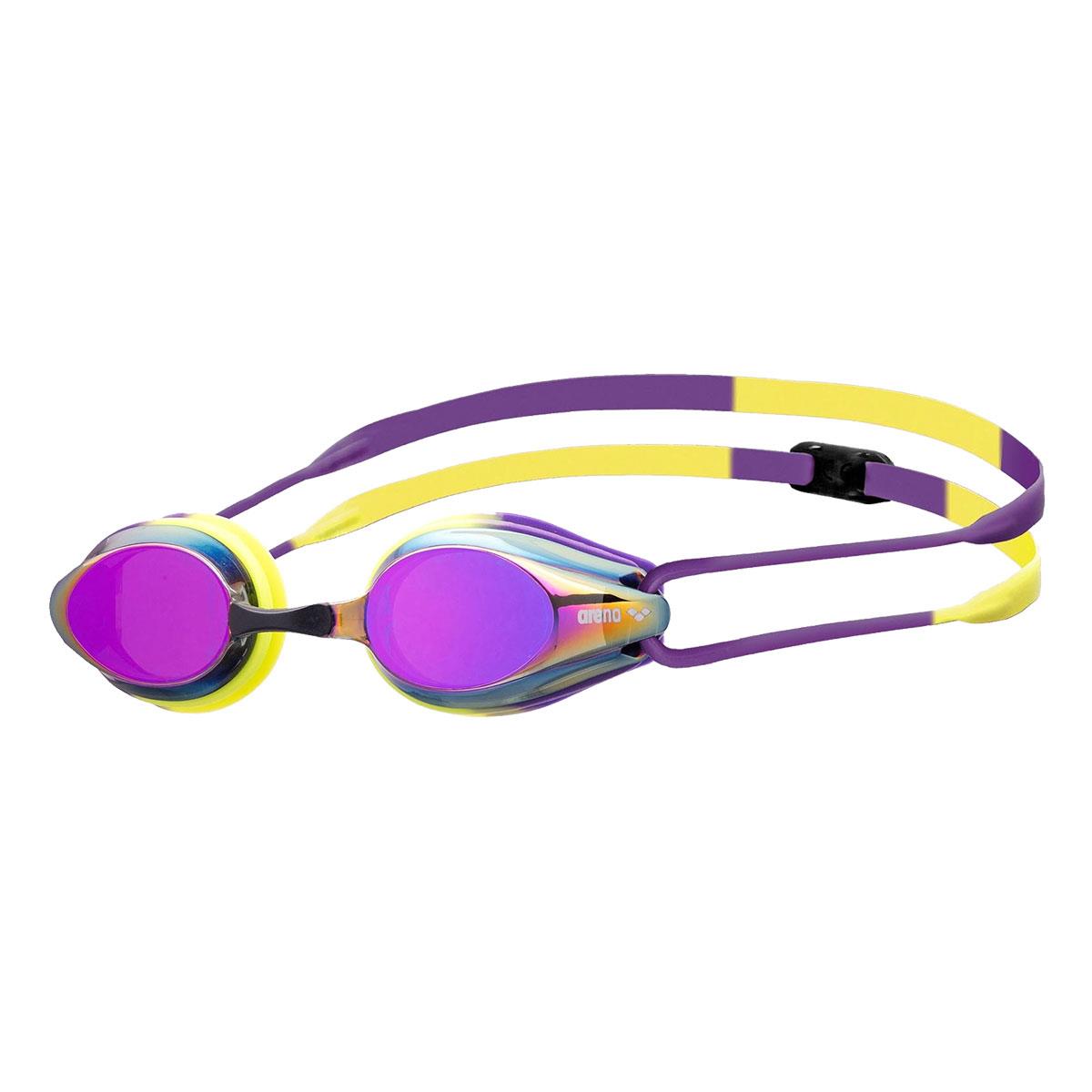 Arena Tracks Mirrored Racing Goggles - Violet / Plum / Lime