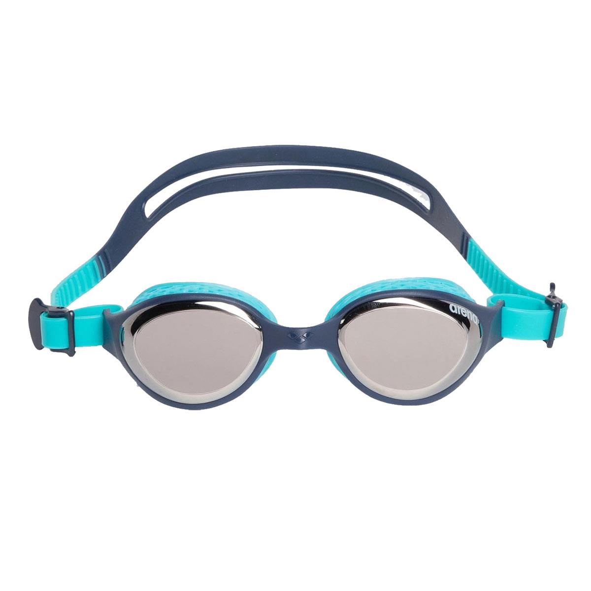Arena Junior Air Mirror Goggles - Silver / Navy / Water-628858