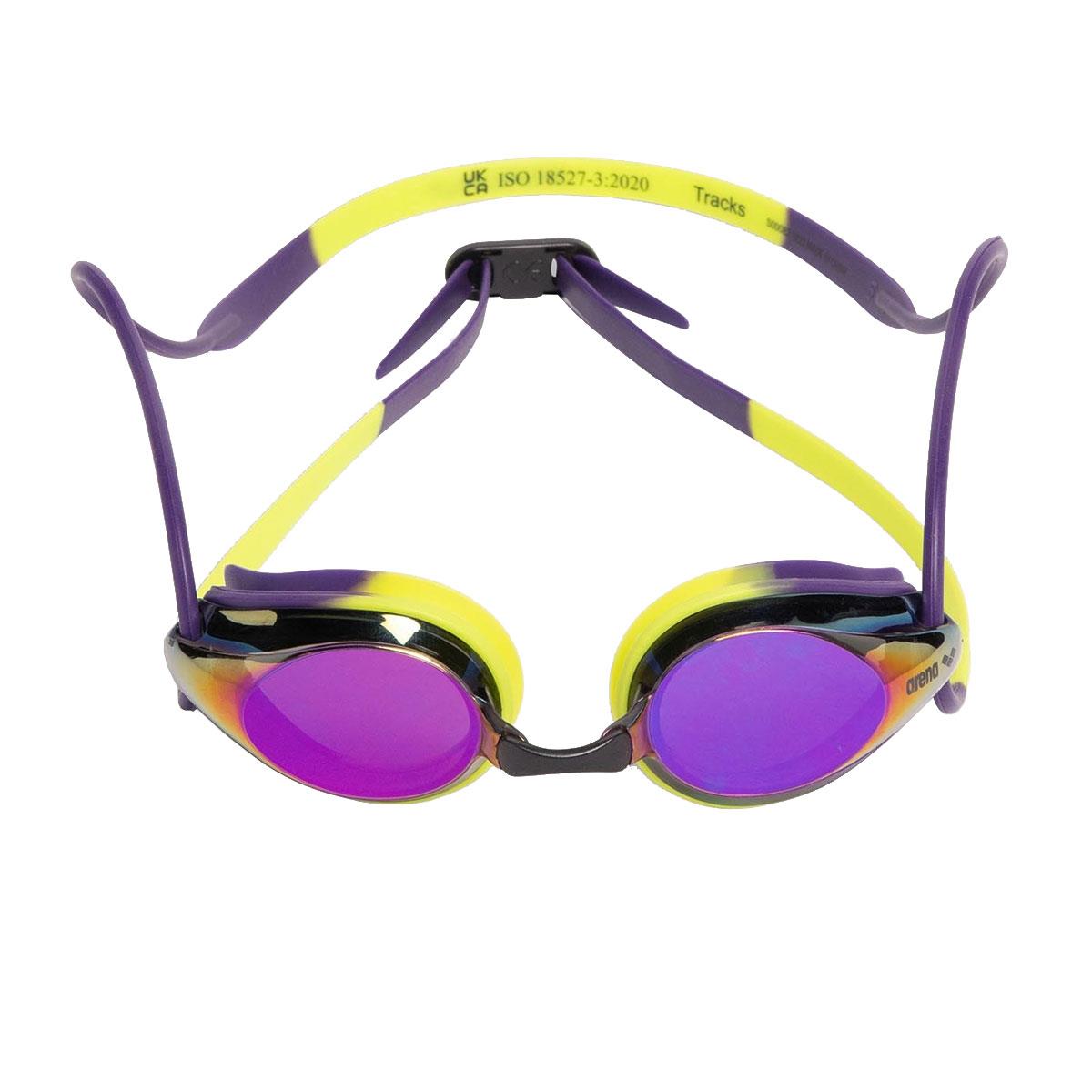 Arena Tracks Mirrored Racing Goggles - Violet / Plum / Lime-629067