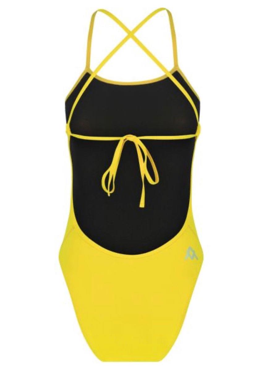 AMANZI Women's Sunshine Tie Back One Piece Swimsuit - Yellow-628770