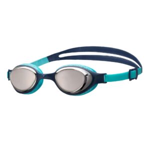 Arena Junior Air Mirror Goggles - Silver / Navy / Water