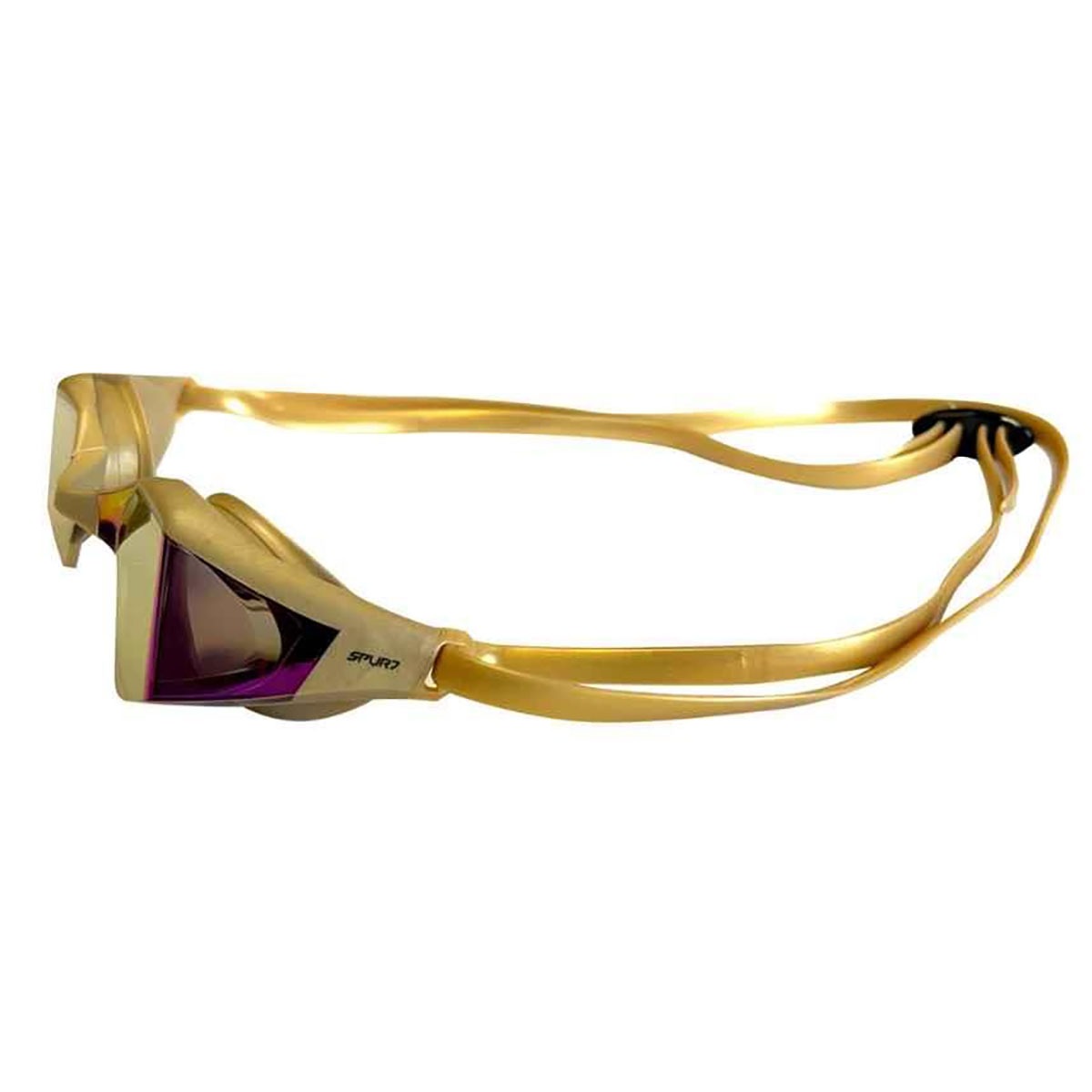 Spurt Adrenaline Mirrored Swimming Goggles - Gold-633446