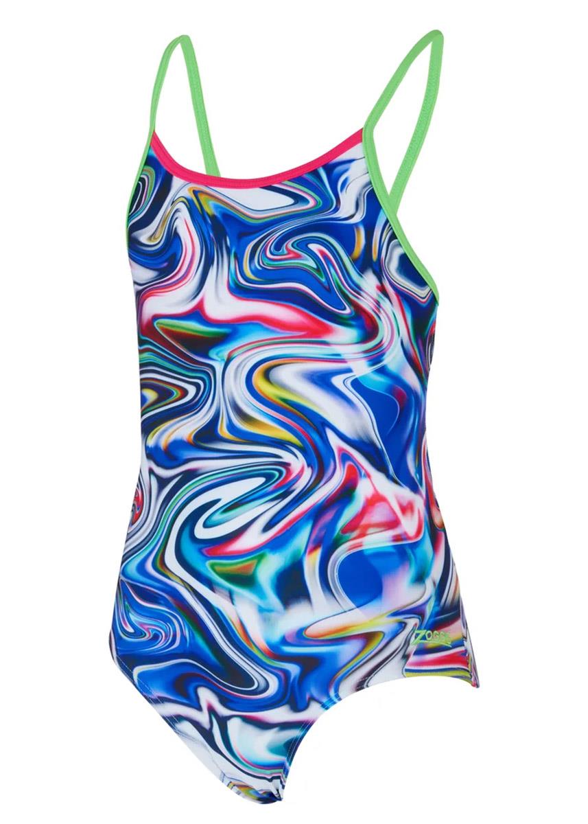 Zoggs Girls Crazy Wash Starback Swimsuit-630788