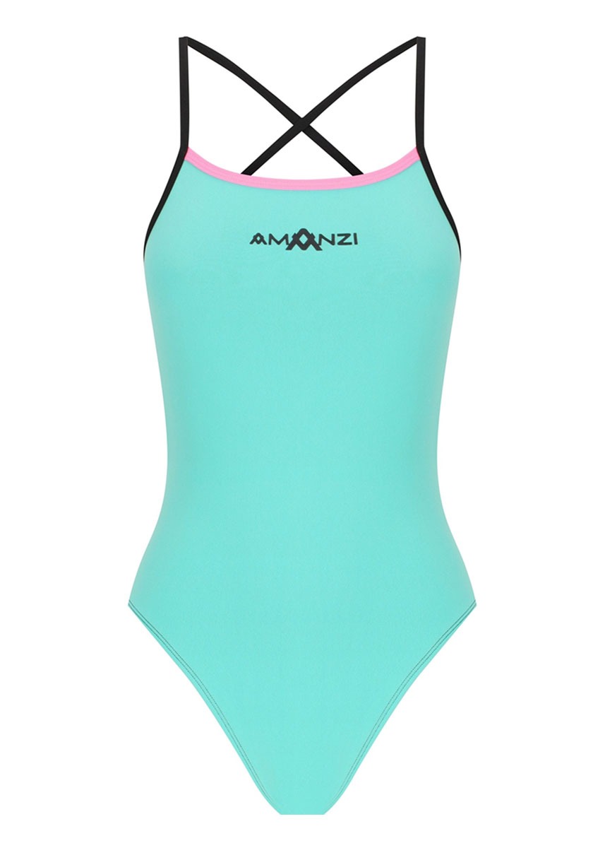 AMANZI Cotton Candy Tie Back One Piece Swimsuit