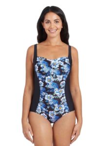 Zoggs Women's Ruched Front Swimsuit - Spring Blossom