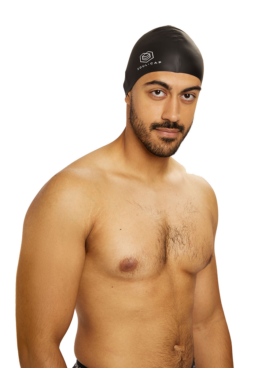 Soul Cap Adult Regular Swim Cap - Black