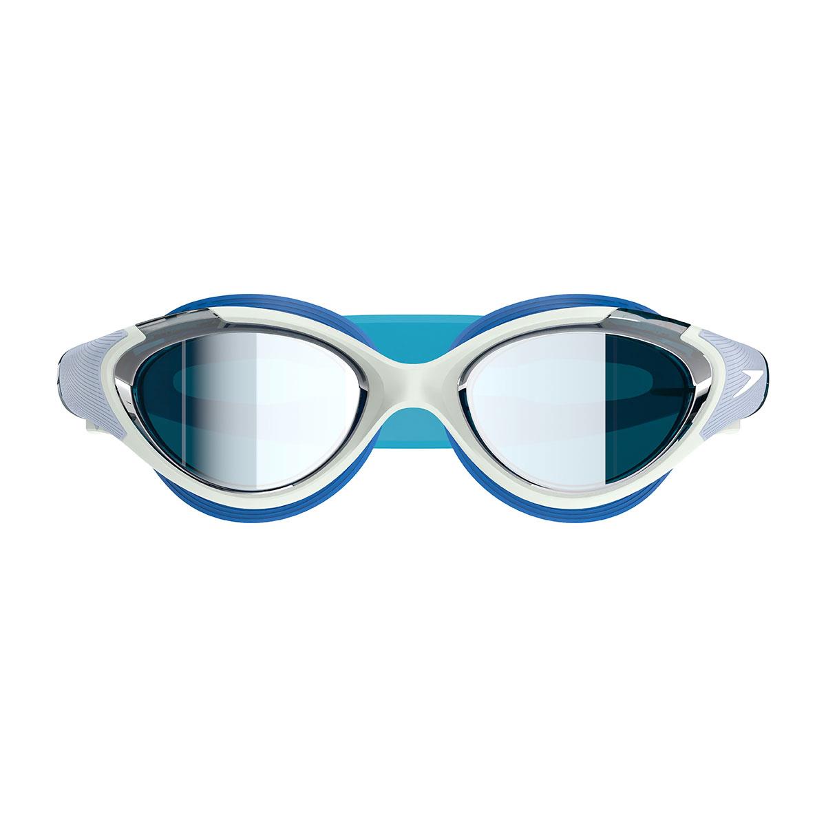 Speedo Biofuse 2.0 Womens Mirrored Goggles - Light Honeydew / Cobalt / Silver Mirror-632773