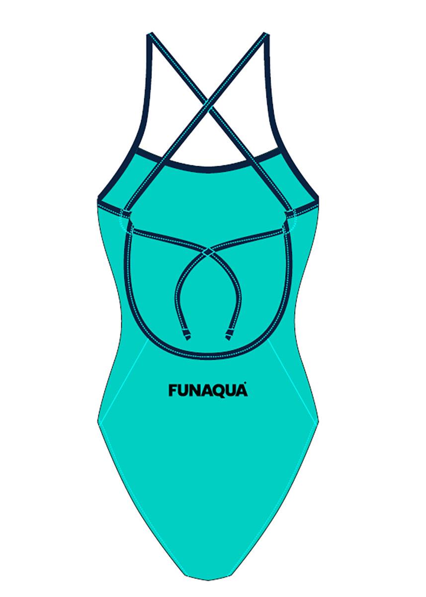 FunAqua Gemstone Tie Back Swimsuit - Turquoise