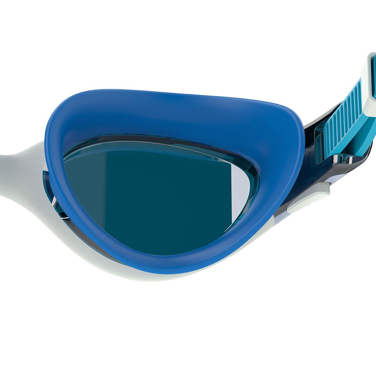 Speedo Biofuse 2.0 Womens Mirrored Goggles - Light Honeydew / Cobalt / Silver Mirror-632775
