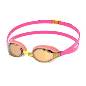 Speedo Fastskin Speedsocket 2 Mirrored Goggles - Neon Melon / Vermillion / Gold Mirror