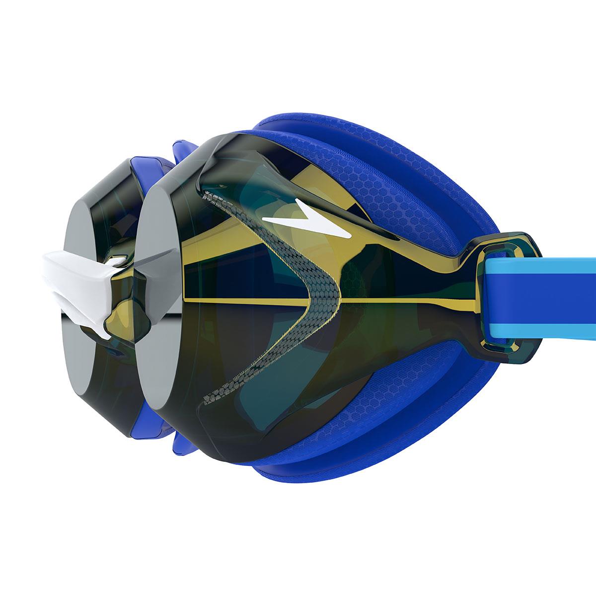 Speedo Junior Vanquisher 3.0 Mirrored Goggles - Cobalt Pop / Gold-633138