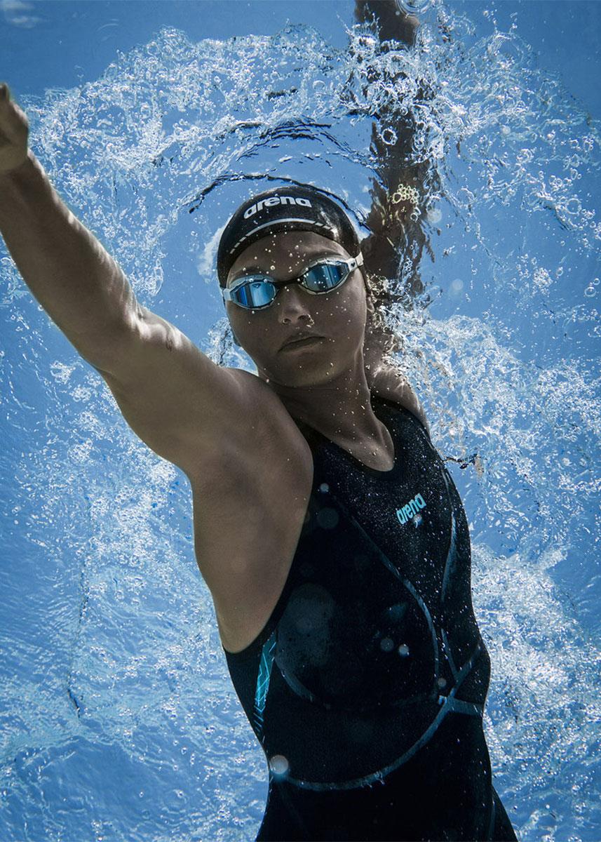 Arena Powerskin Veloce Closedback Kneesuit - Black / Teal-632903